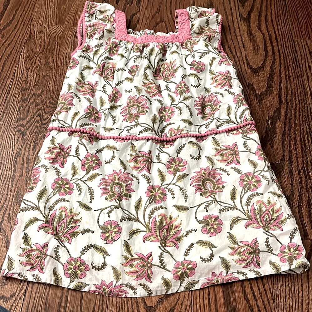 Roller Rabbit girls size 8 100% cotton lined boho floral dress